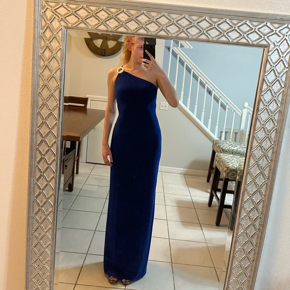 Blue One-Shoulder Prom/Formal Dress